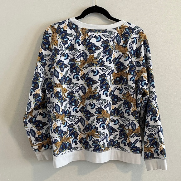 Boden Tiger Blue and Gold Floral Sweater - Picture 5 of 5